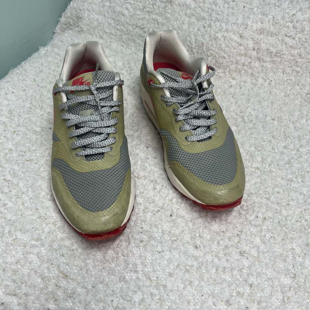 Nike Air Max 1 Hyperfuse Matte Silver Gold Red 580783-001 Women's Size 10
